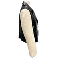 Load image into Gallery viewer, Mackage Black Baya Lambskin Leather and Shearling Biker Jacket