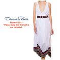 Load image into Gallery viewer, Oscar de la Renta White Sleeveless V-Neck Cotton Eyelet Midi Dress