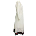 Load image into Gallery viewer, Oscar de la Renta White Sleeveless V-Neck Cotton Eyelet Midi Dress
