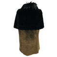 Load image into Gallery viewer, Marni Olive Green / Black Colorblock Zip Front Short Sleeved Lamb Shearling Fur Coat