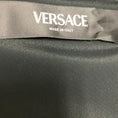 Load image into Gallery viewer, Versace Black Long Sleeved Deep V-Neck Leather Trimmed Jersey Stretch Maxi Dress
