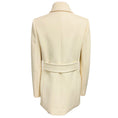 Load image into Gallery viewer, Gucci Ivory Double Breasted Wool Pea Coat with Silver Buttons