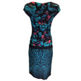 Load image into Gallery viewer, Roberto Cavalli Blue / Pink Multi Printed Jersey Stretch Midi Dress
