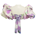 Load image into Gallery viewer, Leo Lin Purple Multi Begonia Print Simone Puff Top
