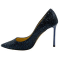Load image into Gallery viewer, Jimmy Choo Navy Blue Glitter Pumps