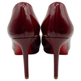 Load image into Gallery viewer, Christian Louboutin Dark Red Patent Leather Pigalle Plato Platform Pumps
