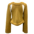 Load image into Gallery viewer, Khaite Gold Cut Out Detail Cropped Knit Sweater