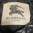 Load image into Gallery viewer, Burberry Black / White Belted Chevron Pattern Coat with Leather Sleeves
