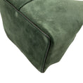 Load image into Gallery viewer, Métier Green Suede Vérité Mini Braided Leather Trimmed Tote