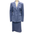 Load image into Gallery viewer, Altuzarra Blue Plaid Jacket and Skirt Two-Piece Suit Set