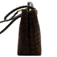 Load image into Gallery viewer, Bottega Veneta Brown Suede Intrecciato Medium Andiamo Shoulder Bag