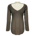 Load image into Gallery viewer, Brunello Cucinelli Taupe Sequined Cashmere and Silk Knit Long Sleeved V-Neck Pullover Sweater
