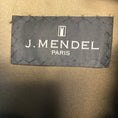 Load image into Gallery viewer, J. Mendel Olive Green / Brown Mink Fur Collar Short Sleeved Lamb Fur Coat with Silk Lining