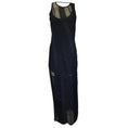 Load image into Gallery viewer, Koche Black Mesh Detail Sleeveless Long Nylon Dress
