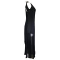 Load image into Gallery viewer, Koche Black Mesh Detail Sleeveless Long Nylon Dress