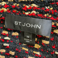 Load image into Gallery viewer, St. John Black / Red / Gold Metallic Boucle Tweed Jacket