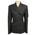 Load image into Gallery viewer, Prada Charcoal Grey Double Breasted Wool Plaid Blazer