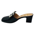 Load image into Gallery viewer, Gucci Black Crystal Embellished GG Logo Buckle Madelyn Leather Mule