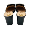 Load image into Gallery viewer, Gucci Black Crystal Embellished GG Logo Buckle Madelyn Leather Mule