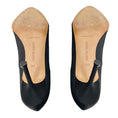Load image into Gallery viewer, Manolo Blahnik Black Crystal Embellished Brooch Satin Pumps