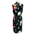 Load image into Gallery viewer, Adam Lippes Black Multi Floral Crepe Midi Dress