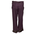 Load image into Gallery viewer, Dries Van Noten Eggplant Purple Silk Pants with Belt