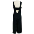 Load image into Gallery viewer, Maison Mayle Black Floral Silk Jacquard Sleeveless Cropped Jumpsuit