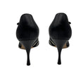 Load image into Gallery viewer, Dolce & Gabbana Black Crystal Embellished Mesh and Leather Sandals