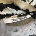Load image into Gallery viewer, Roberto Cavalli Ivory / Tan / Black Multi Animal Print Tie-Neck Paneled Top