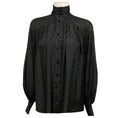 Load image into Gallery viewer, Zimmermann Black Polka Dot Patterned Silk Blouse