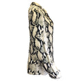 Load image into Gallery viewer, Roberto Cavalli Ivory / Tan / Black Multi Animal Print Tie-Neck Paneled Top