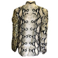 Load image into Gallery viewer, Roberto Cavalli Ivory / Tan / Black Multi Animal Print Tie-Neck Paneled Top