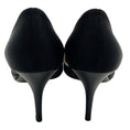 Load image into Gallery viewer, Lanvin Black Satin / Jacquard Brocade d'Orsay Pumps