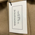 Load image into Gallery viewer, Maison Kitsune Tan / Red Quilted Hem Wool Coat