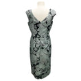 Load image into Gallery viewer, ERDEM Mint Green / Silver Metallic Floral Jacquard Dress