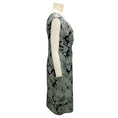 Load image into Gallery viewer, ERDEM Mint Green / Silver Metallic Floral Jacquard Dress