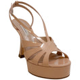 Load image into Gallery viewer, Casadei Nude Patent Leather Donna Tiffany Platform Sandals