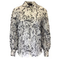 Load image into Gallery viewer, Rochas White / Black Embroidered Eyelet Blouse
