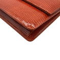 Load image into Gallery viewer, Darby Scott Orange Lizard Necklace Bag