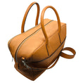 Load image into Gallery viewer, Aviteur Tan / Walnut Cristallo Nubuck Leather Weekend Weekender Bag with Palladium Hardware