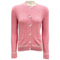 Load image into Gallery viewer, Chanel Pink / White Knit Cardigan Sweater