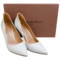 Load image into Gallery viewer, Gianvito Rossi White Leather Ellipsis 85 Pumps