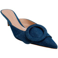 Load image into Gallery viewer, Gianvito Rossi Mid Blue Denim Portofino 55 Mules