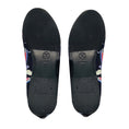 Load image into Gallery viewer, Chanel Navy Blue Multi CC Logo Printed Bow Detail Cap Toe Satin Ballerina Ballet Flats