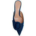 Load image into Gallery viewer, Gianvito Rossi Mid Blue Denim Portofino 55 Mules