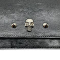 Load image into Gallery viewer, Alexander McQueen Black Lizard Embossed Small Skull Crossbody Bag