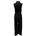 Load image into Gallery viewer, Emilia Wickstead Black Textured Pique Sleeveless Jumpsuit