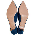 Load image into Gallery viewer, Gianvito Rossi Mid Blue Denim Portofino 55 Mules