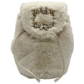 Load image into Gallery viewer, Roger Vivier Ivory Beaver Backpack with Crystal Embellishment