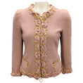 Load image into Gallery viewer, Moschino Blush Pink / Gold Hardware Tweed Evening Jacket